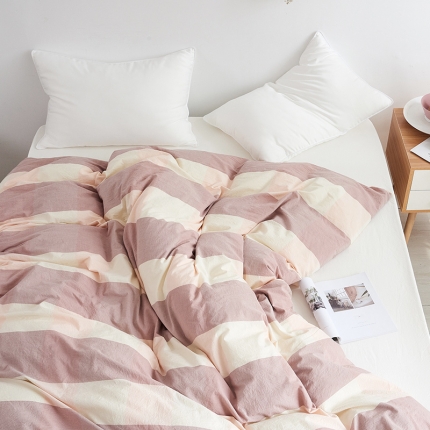 91家纺网 家纺一手货源 找家纺 MRPIG全尺寸定制水洗棉床单三件套纯棉单双人被套+一对枕套