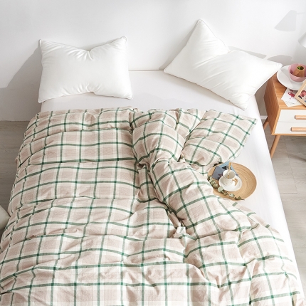 91家纺网 家纺一手货源 找家纺 MRPIG全尺寸定制水洗棉床单三件套纯棉单双人被套+一对枕套