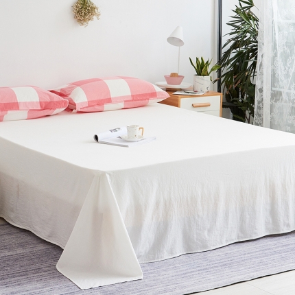 91家纺网 家纺一手货源 找家纺 MRPIG全尺寸定制水洗棉床单单件纯棉学生床罩单双人全棉被单