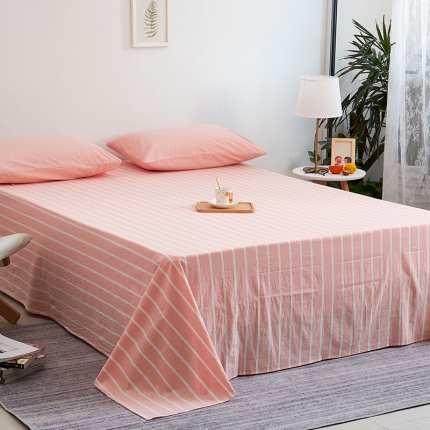 91家纺网 家纺一手货源 找家纺 MRPIG全尺寸定制水洗棉床单单件纯棉学生床罩单双人全棉被单