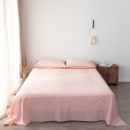 91家纺网 家纺一手货源 找家纺 MRPIG全尺寸定制水洗棉床单三件套纯棉单双人被套+一对枕套