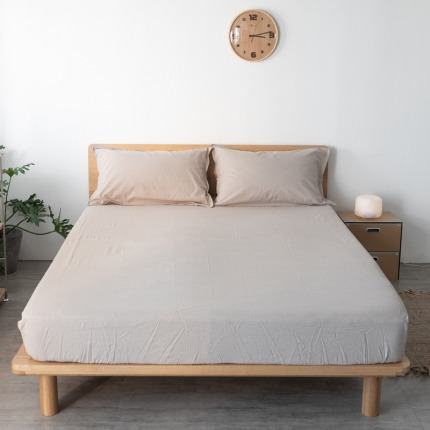 91家纺网 家纺一手货源 找家纺 简约纯色全棉水洗棉床笠单件1.5*2纯棉床罩床垫保护套1.8