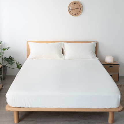 91家纺网 家纺一手货源 找家纺 简约纯色全棉水洗棉床笠单件1.5*2纯棉床罩床垫保护套1.8