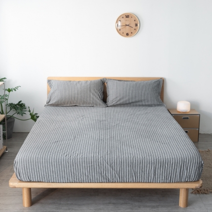 91家纺网 家纺一手货源 找家纺 简约纯色全棉水洗棉床笠单件1.5*2纯棉床罩床垫保护套1.8