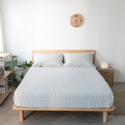 91家纺网 家纺一手货源 找家纺 简约纯色全棉水洗棉床笠单件1.5*2纯棉床罩床垫保护套1.8