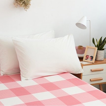 91家纺网 家纺一手货源 找家纺 MR.PIG 全尺寸定制单品全棉色织枕套纯棉这套水洗棉枕头套