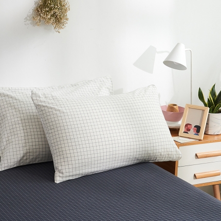 91家纺网 家纺一手货源 找家纺 MR.PIG 全尺寸定制单品全棉色织枕套纯棉这套水洗棉枕头套