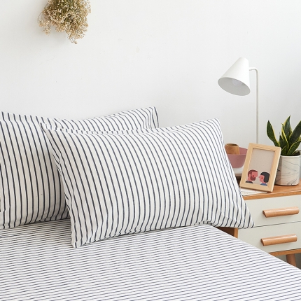 91家纺网 家纺一手货源 找家纺 MR.PIG 全尺寸定制单品全棉色织枕套纯棉这套水洗棉枕头套