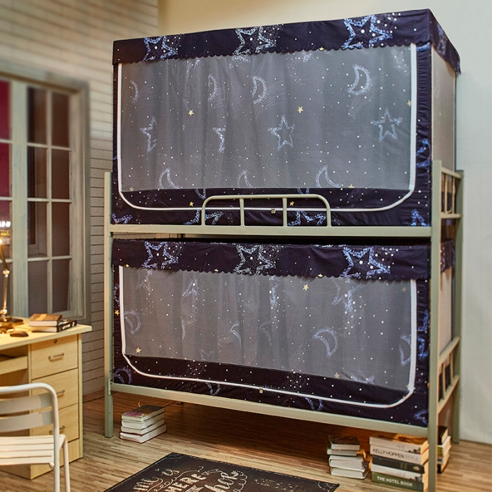 91家纺网 家纺一手货源 找家纺 （总）迪凡保罗 C02遮光帘防隐私上下铺学生蚊帐 不锈钢支架