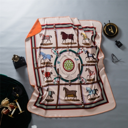 91家纺网 家纺一手货源 找家纺 （总）锦狐绒潮牌毛毯大牌风爱马仕空调毛毯一条定制高端礼品毛毯