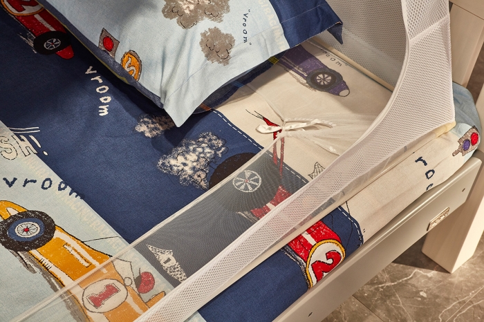 91家纺网 家纺一手货源 找家纺 （总）迪凡保罗 5806数码印花子母床拉链蚊帐(不锈钢支架）