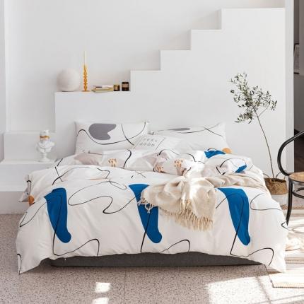 91家纺网 家纺一手货源 找家纺 （总）艾沁 2019全棉13372北欧简约抽象风四件套