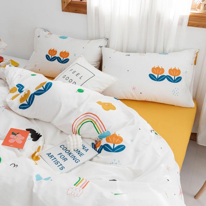 91家纺网 家纺一手货源 找家纺 （总）艾沁 2019全棉13372北欧简约抽象风四件套