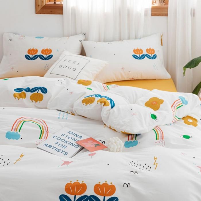 91家纺网 家纺一手货源 找家纺 （总）艾沁 2019全棉13372北欧简约抽象风四件套