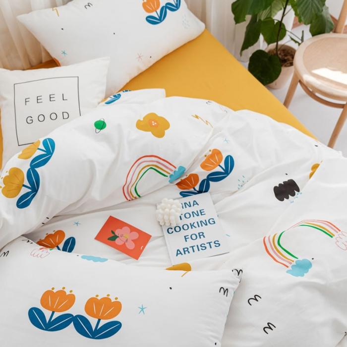 91家纺网 家纺一手货源 找家纺 （总）艾沁 2019全棉13372北欧简约抽象风四件套