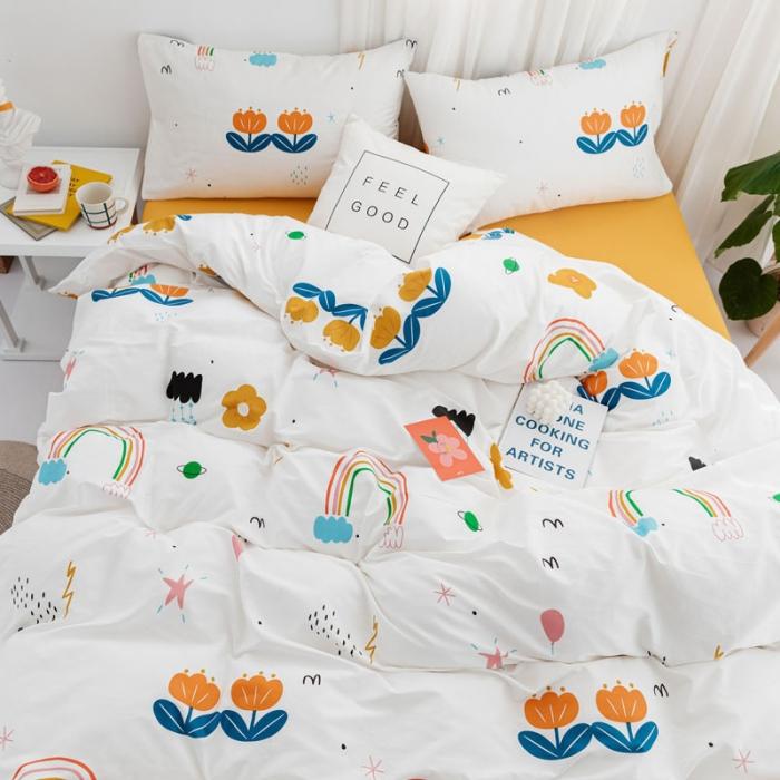 91家纺网 家纺一手货源 找家纺 （总）艾沁 2019全棉13372北欧简约抽象风四件套