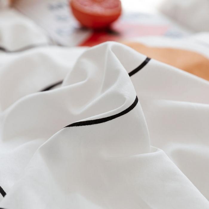 91家纺网 家纺一手货源 找家纺 艾沁 2019全棉13372北欧简约抽象风四件套床单款 蓝湾