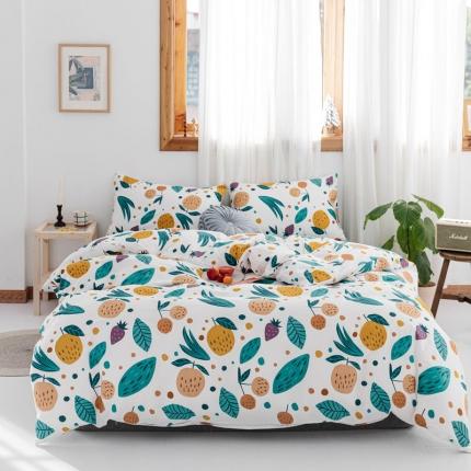 艾沁 2019全棉13372北欧简约抽象风四件套床单款 硕果