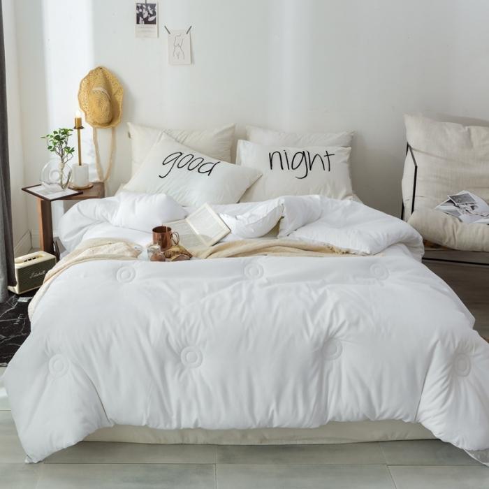 91家纺网 家纺一手货源 找家纺 窝米 2019新品圈圈被 白色