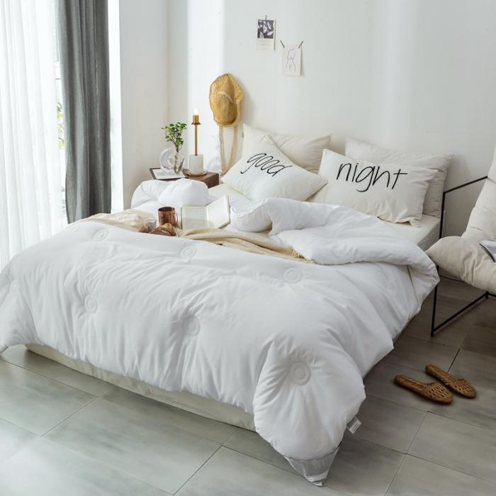 91家纺网 家纺一手货源 找家纺 窝米 2019新品圈圈被 白色