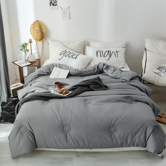91家纺网 家纺一手货源 找家纺 窝米 2019新品圈圈被 灰色