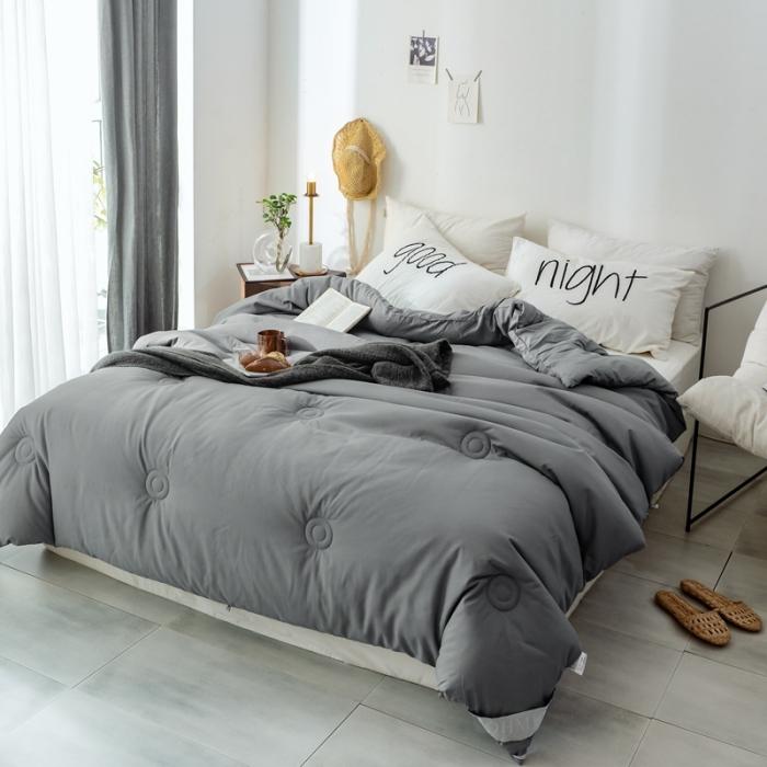 91家纺网 家纺一手货源 找家纺 窝米 2019新品圈圈被 灰色