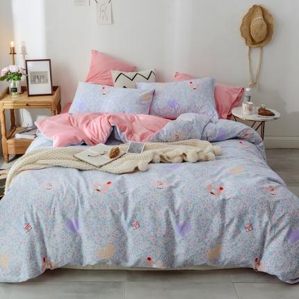 91家纺网 家纺一手货源 找家纺 （总）窝米 2019新款圆网棉加绒四件套床单款