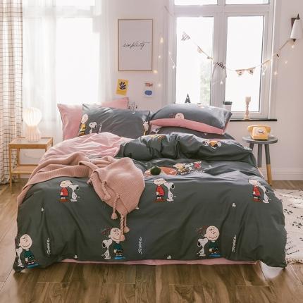 91家纺网 家纺一手货源 找家纺 （总）窝米 2019新款圆网棉加绒四件套床单款