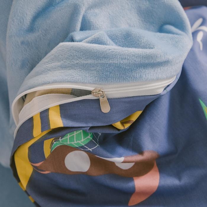 91家纺网 家纺一手货源 找家纺 窝米 2019新款圆网棉加绒四件套床单款 动物派对