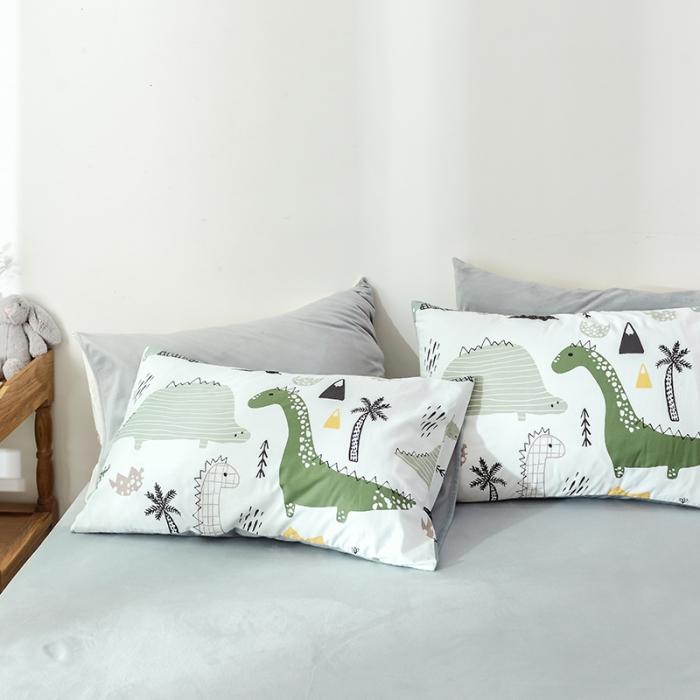 91家纺网 家纺一手货源 找家纺 窝米 2019新款圆网棉加绒四件套床单款 恐龙世界