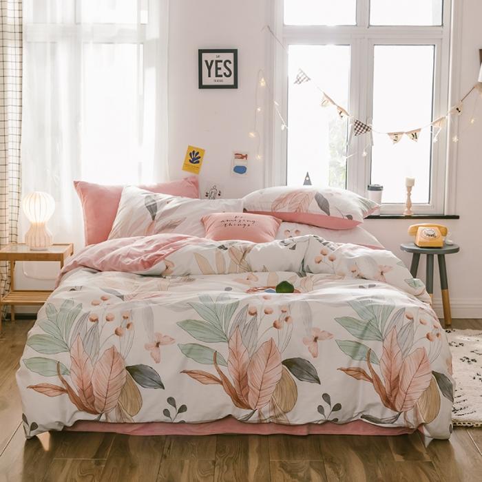 91家纺网 家纺一手货源 找家纺 窝米 2019新款圆网棉加绒四件套床单款 梦境