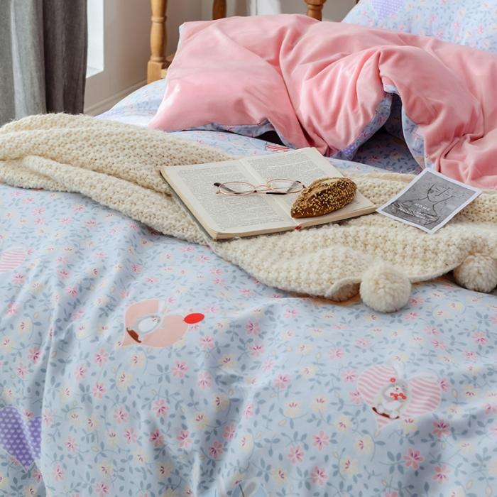 91家纺网 家纺一手货源 找家纺 窝米 2019新款圆网棉加绒四件套床单款 梦奇