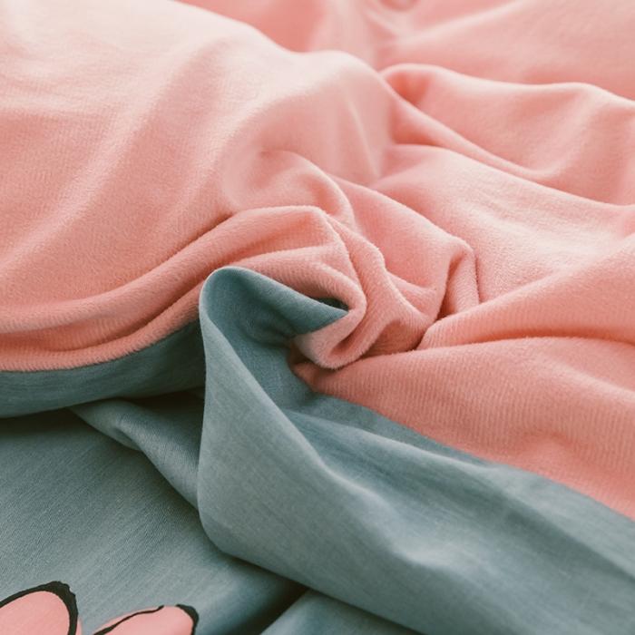 91家纺网 家纺一手货源 找家纺 （总）窝米 2019新款圆网棉加绒四件套床笠款