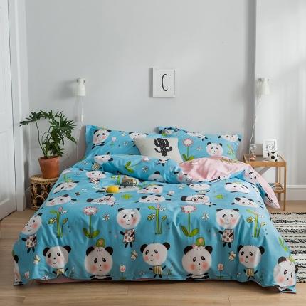 91家纺网 家纺一手货源 找家纺 （总）窝米 2018全棉13372减龄卡通系列四件套床笠款