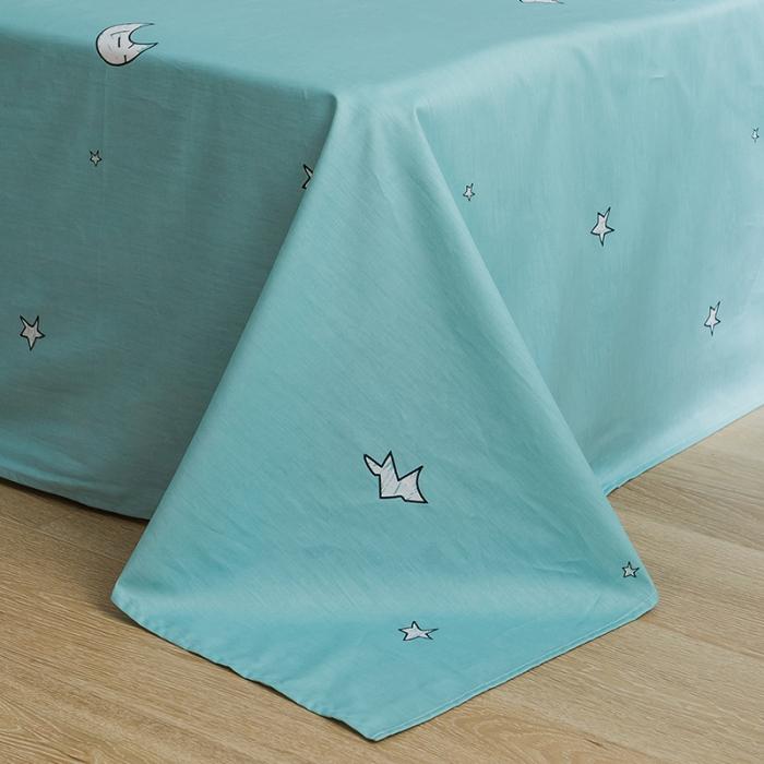 91家纺网 家纺一手货源 找家纺 窝米 2018全棉13372减龄卡通系列四件套床单款我的花园