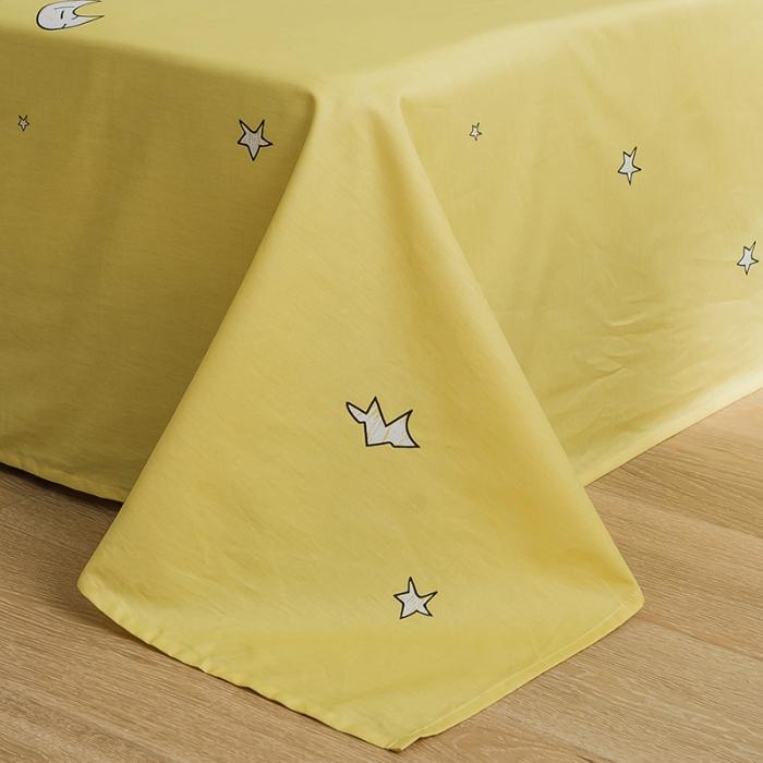 91家纺网 家纺一手货源 找家纺 窝米 2018全棉13372减龄卡通系列四件套床单款星际宇航