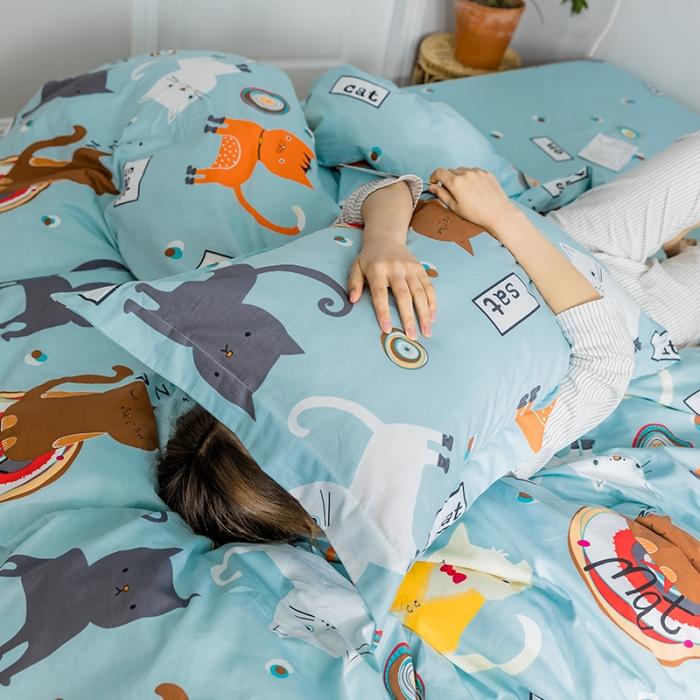 91家纺网 家纺一手货源 找家纺 （总）窝米 2018全棉13372减龄卡通系列四件套床笠款