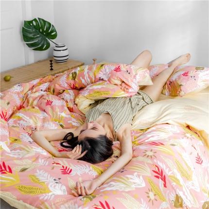 91家纺网 家纺一手货源 找家纺 （总）窝米 2019全棉13372减龄卡通系列四件套床单款