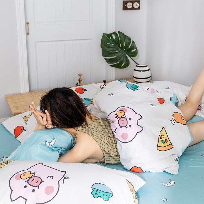 91家纺网 家纺一手货源 找家纺 （总）窝米 2019全棉13372减龄卡通系列四件套床单款