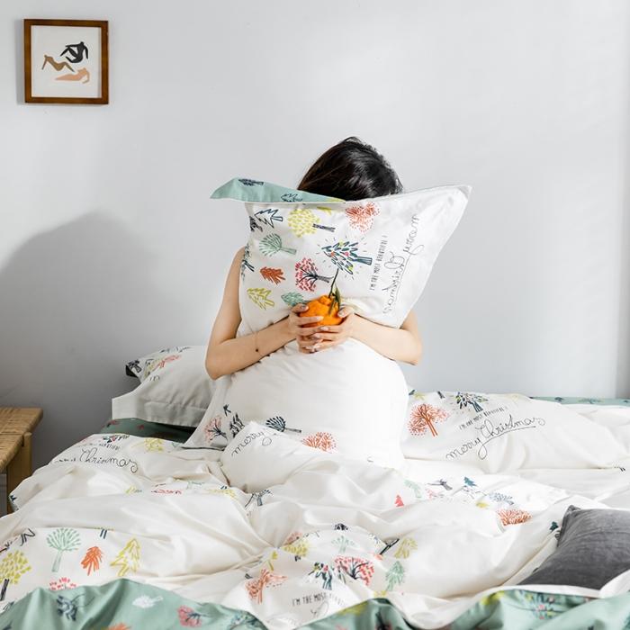 91家纺网 家纺一手货源 找家纺 窝米 2019全棉13372减龄卡通系列四件套床单款幻想世界