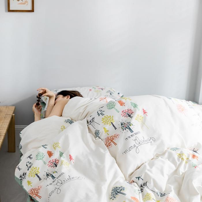 91家纺网 家纺一手货源 找家纺 窝米 2019全棉13372减龄卡通系列四件套床单款幻想世界