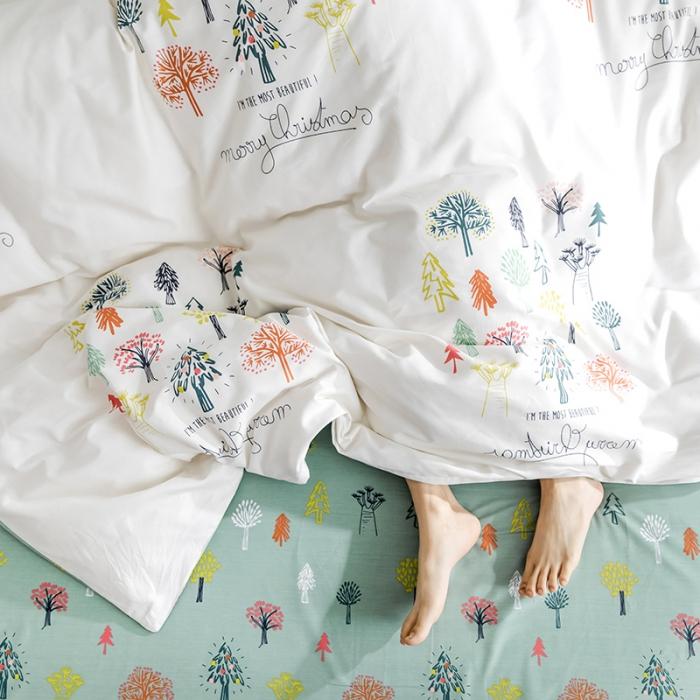 91家纺网 家纺一手货源 找家纺 窝米 2019全棉13372减龄卡通系列四件套床单款幻想世界