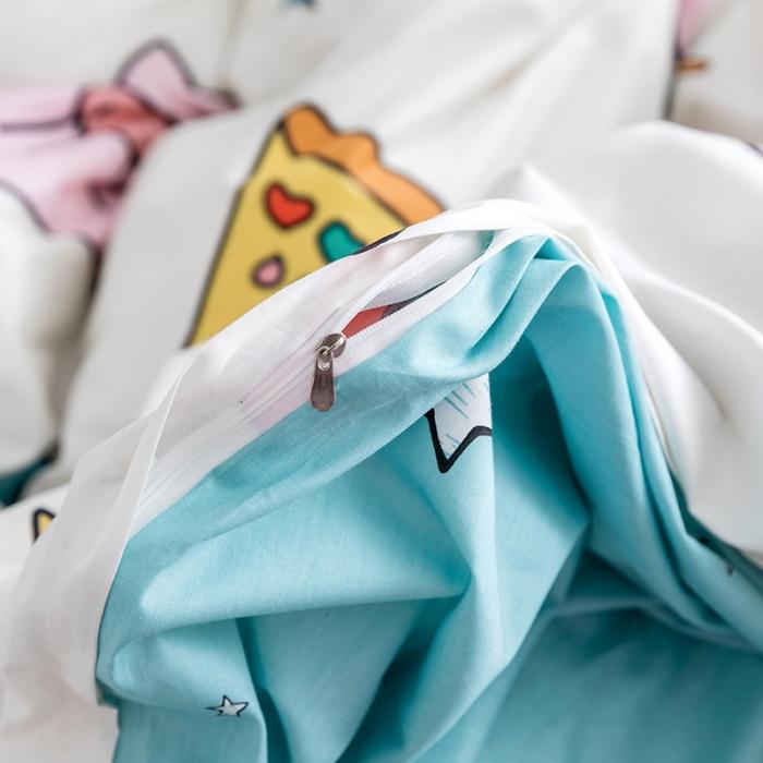 91家纺网 家纺一手货源 找家纺 窝米 2019全棉13372减龄卡通系列四件套床单款 萌萌哒