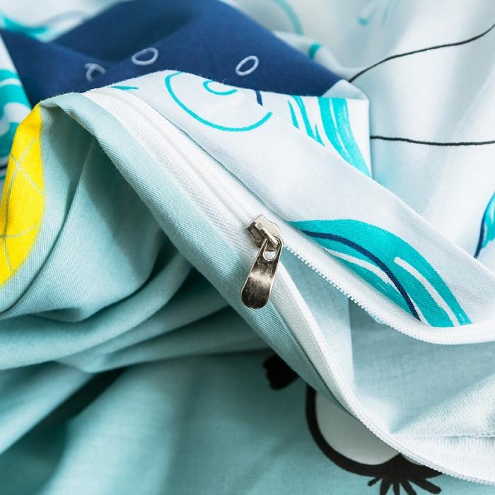 91家纺网 家纺一手货源 找家纺 窝米 2019全棉13372减龄卡通系列四件套床单款漂流旅行