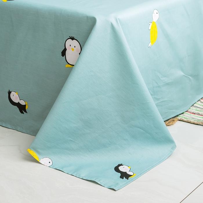 91家纺网 家纺一手货源 找家纺 窝米 2019全棉13372减龄卡通系列四件套床单款漂流旅行