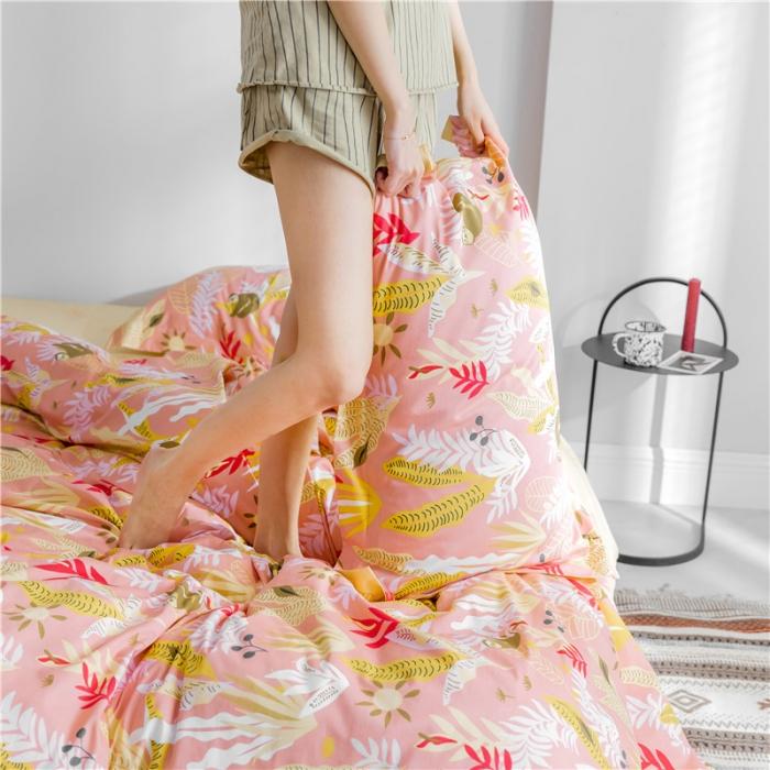 91家纺网 家纺一手货源 找家纺 窝米 2019全棉13372减龄卡通系列四件套床单款 树懒