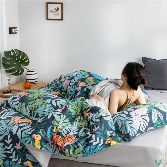 91家纺网 家纺一手货源 找家纺 窝米 2019全棉13372减龄卡通系列四件套床单款 小老虎