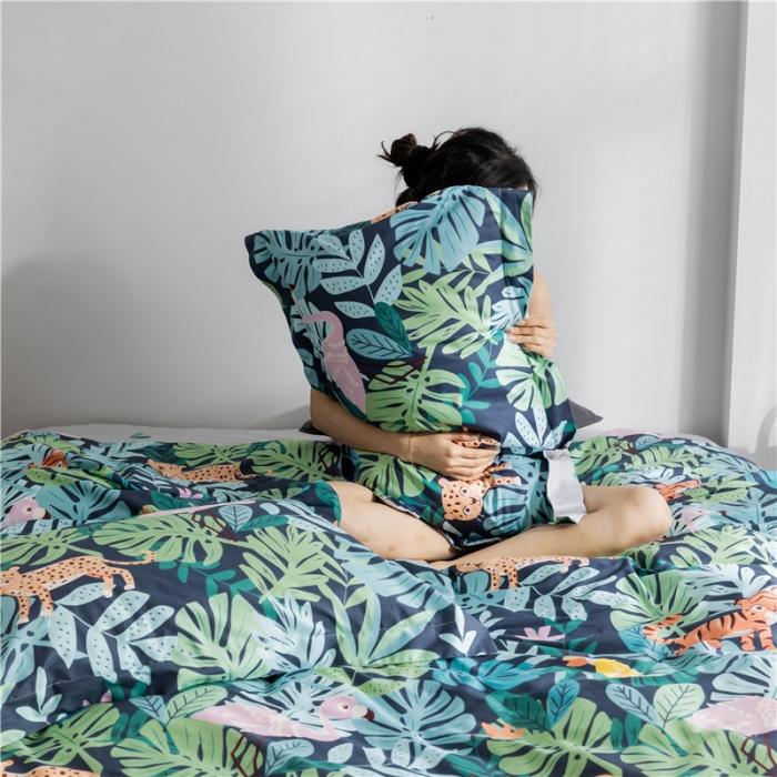 91家纺网 家纺一手货源 找家纺 窝米 2019全棉13372减龄卡通系列四件套床单款 小老虎