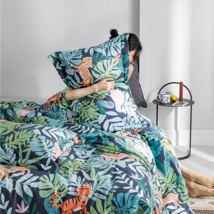 91家纺网 家纺一手货源 找家纺 窝米 2019全棉13372减龄卡通系列四件套床单款 小老虎