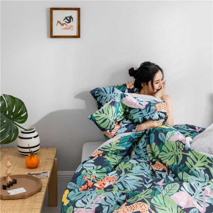 91家纺网 家纺一手货源 找家纺 窝米 2019全棉13372减龄卡通系列四件套床单款 小老虎